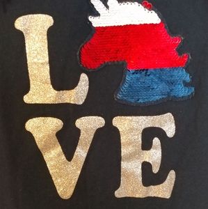 *Girl's Sleeveless Tee 'Love 🦄' Size 14-16 B26-230